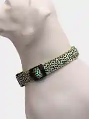 Зеленый светящийся ошейник леопардовый на батарее для собак, животных