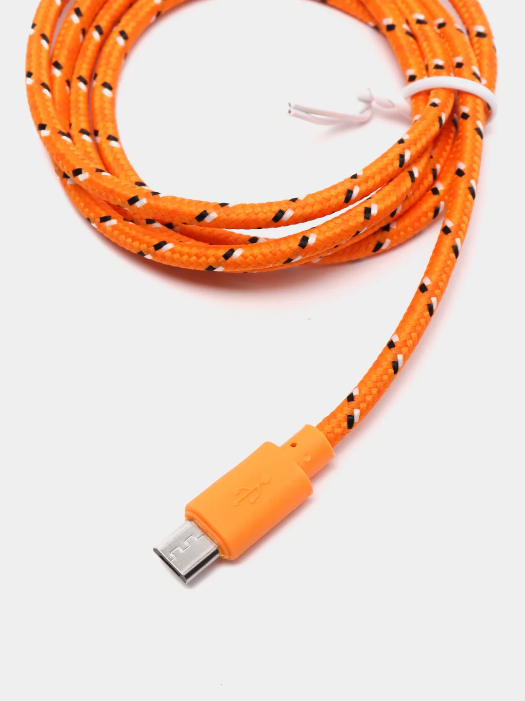 Оранжевый кабель для зарядки телефона micro USB, провод зарядный, шнур юсб быстрая зарядка