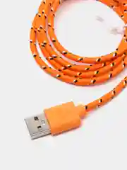 Оранжевый кабель для зарядки телефона micro USB, провод зарядный, шнур юсб быстрая зарядка