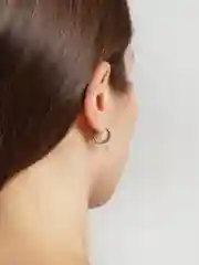 Серебряный серьга-кольцо из хирургической стали, 1 штука
