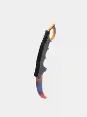 Бордовый нож деревянный керамбит "Мраморный Градиент" cs go