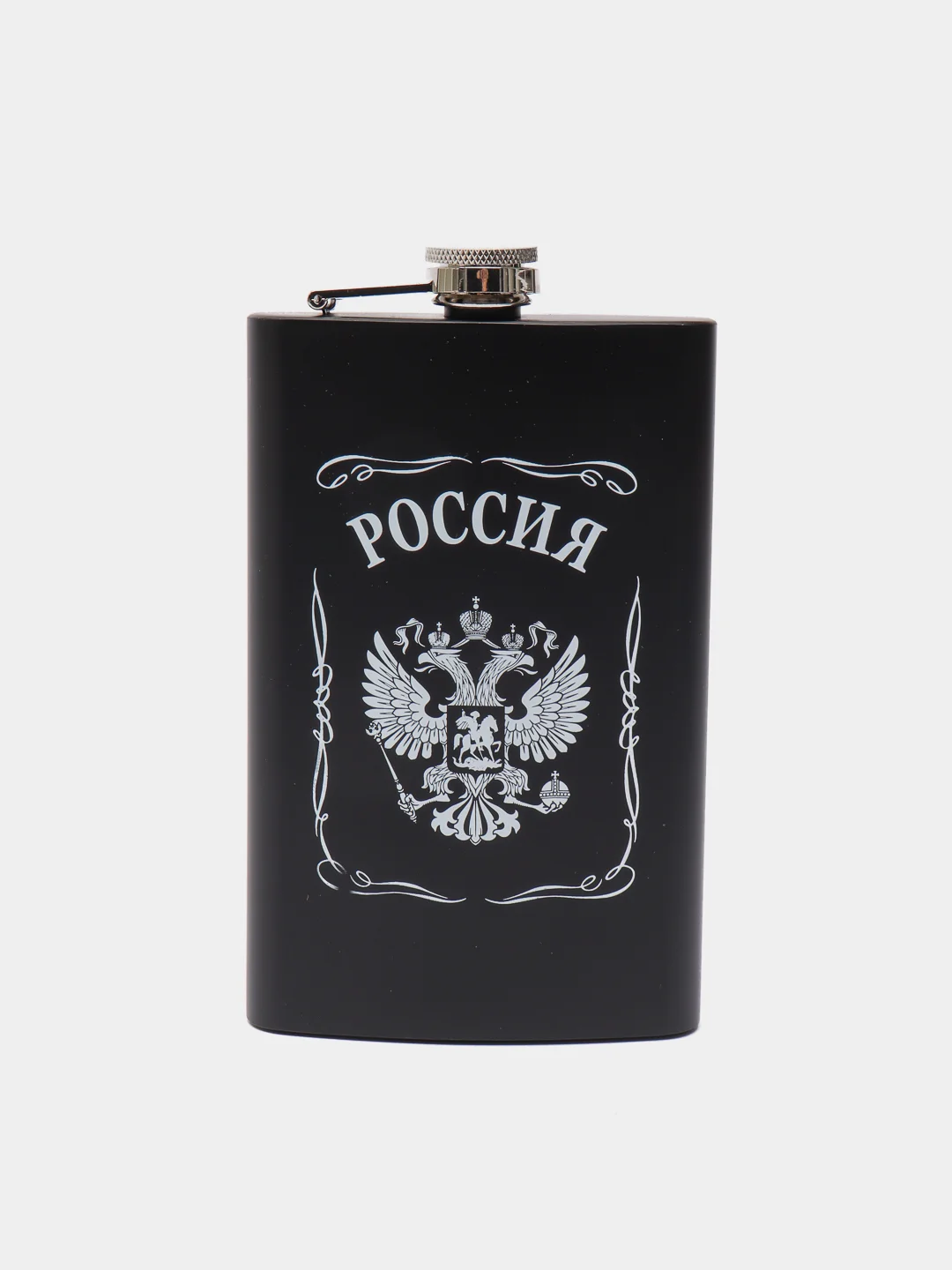Черный фляжка подарочная сувенирная 8,5oz, 250 мл