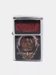 Зажигалка металлическая бензиновая с принтом KREATOR КРЕАТОР