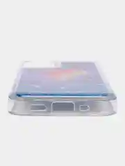 Синий чехол iPhone 12 (6.1)/ 12 Pro, Pro Max, mini силиконовый переливающийся жидкий с блестками