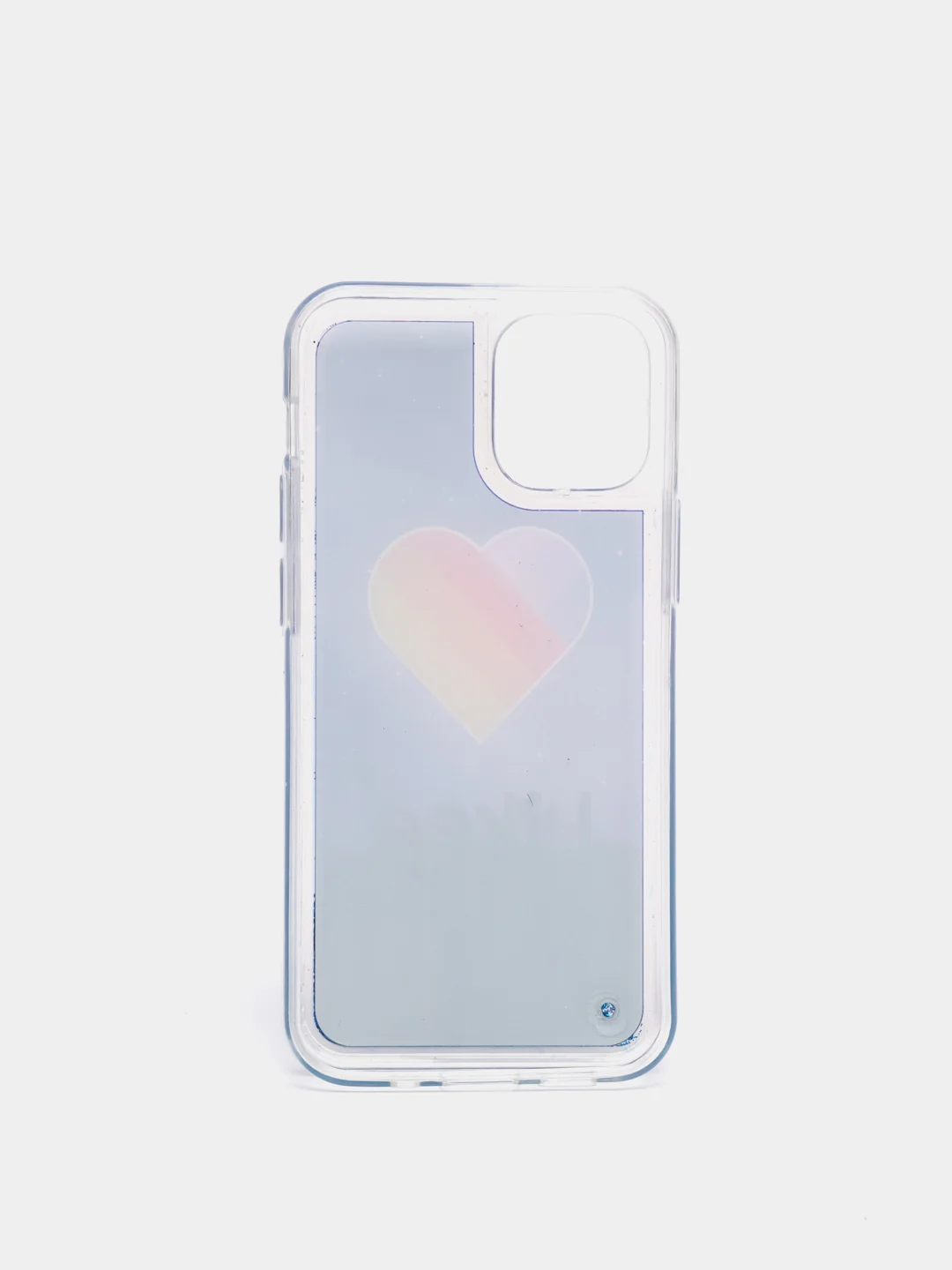 Синий чехол iPhone 12 (6.1)/ 12 Pro, Pro Max, mini силиконовый переливающийся жидкий с блестками