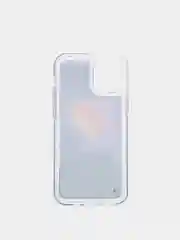 Синий чехол iPhone 12 (6.1)/ 12 Pro, Pro Max, mini силиконовый переливающийся жидкий с блестками