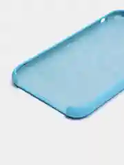 Голубой чехол для iPhone 11 силиконовый, с логотипом
