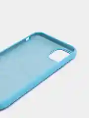 Голубой чехол для iPhone 11 силиконовый, с логотипом