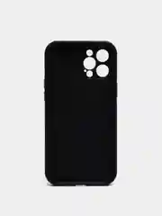 Черный силиконовый чехол iPhone 12 Pro Max, противоударный с магнитом и кольцом