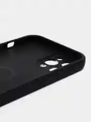 Черный силиконовый чехол iPhone 12 Pro Max, противоударный с магнитом и кольцом