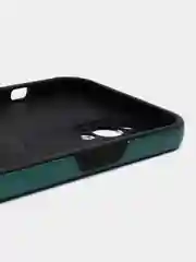 Зеленый силиконовый чехол iPhone 12 Pro Max, противоударный с магнитом и кольцом