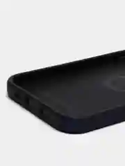 Темно-синий силиконовый чехол iPhone 12 Pro Max, противоударный с магнитом и кольцом