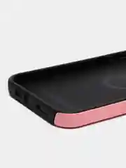 Розовый силиконовый чехол iPhone 12 Pro Max, противоударный с магнитом и кольцом