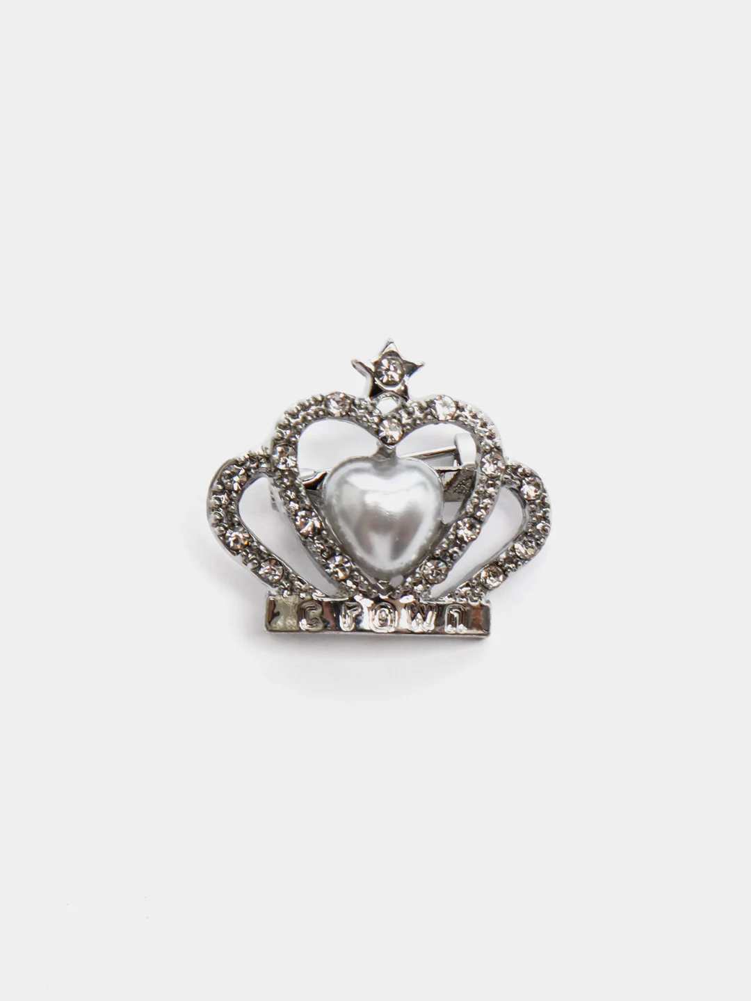 Серебряный брошь "Корона"