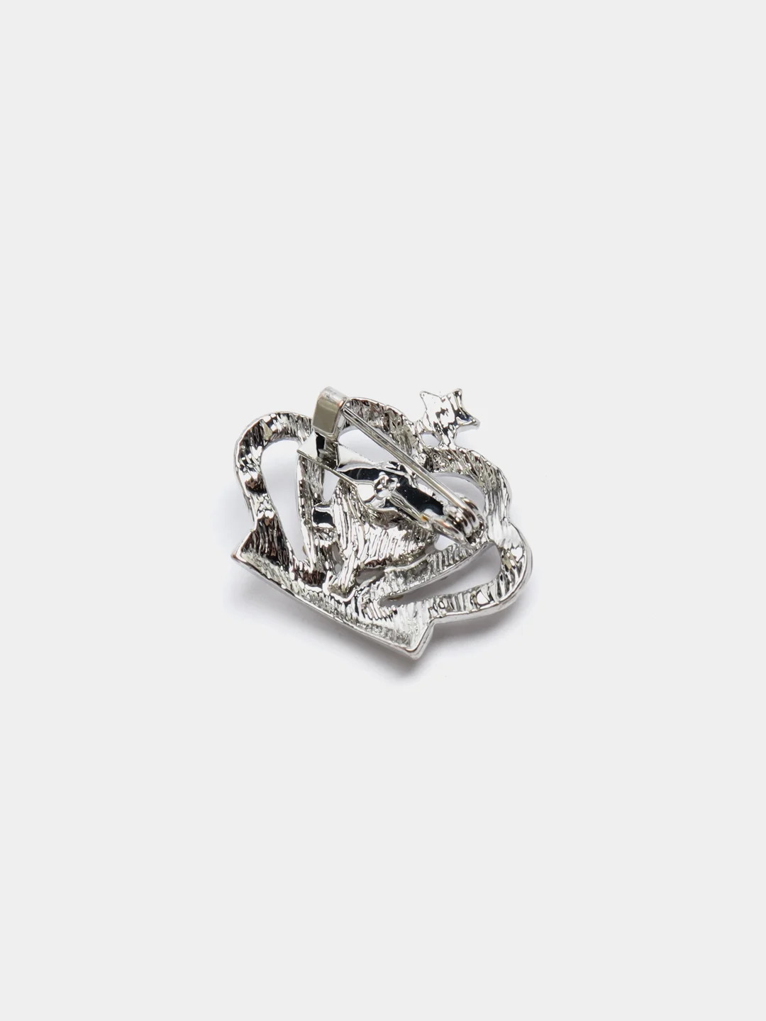 Серебряный брошь "Корона"