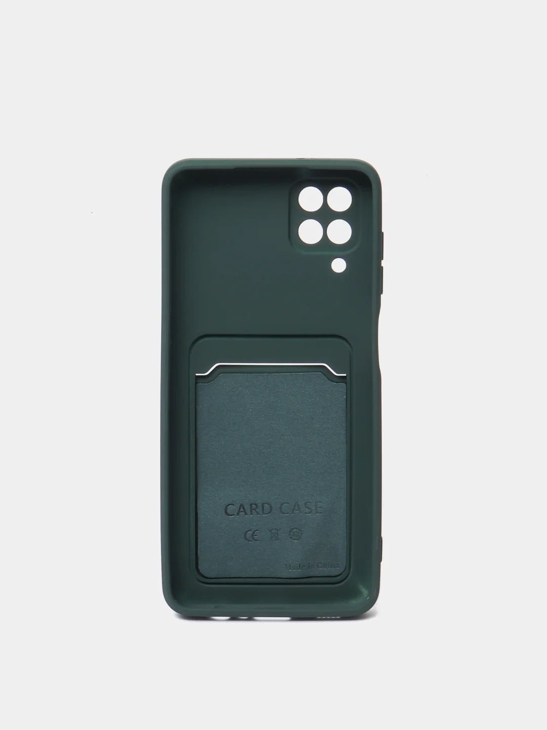 Зеленый чехол на Samsung Galaxy A22 M32 M22 A12 / M12 / A32 с карманом для карты и мягкой вставкой