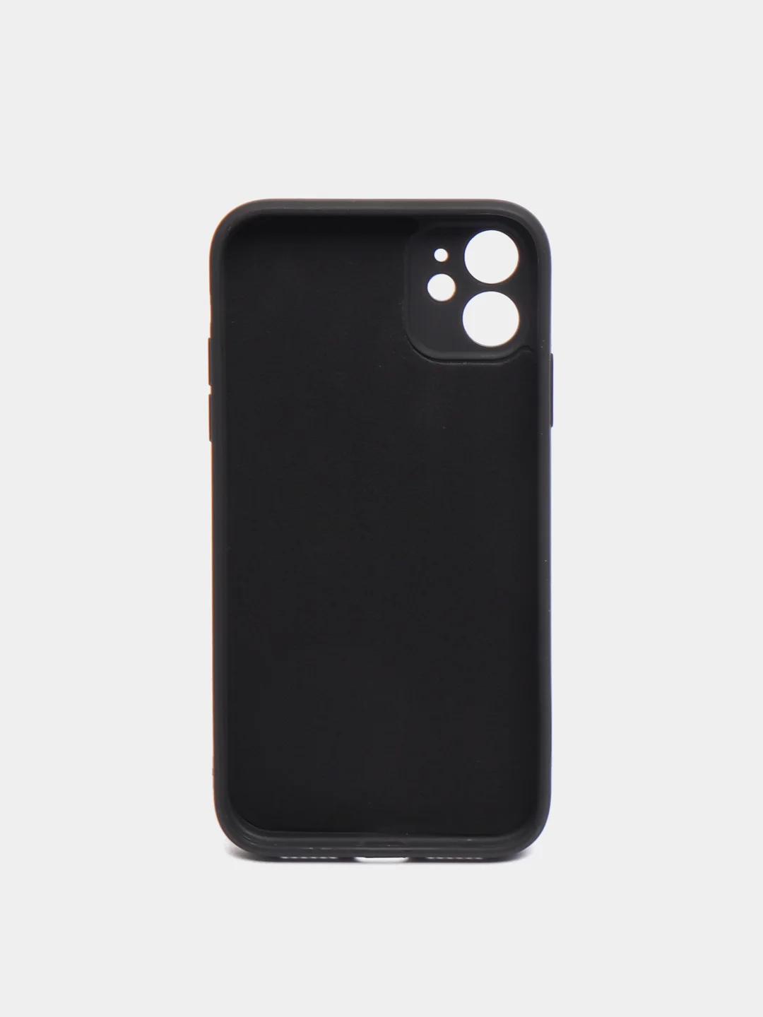 Черный чехол силиконовый для Phone 11 с бархатной подкладкой