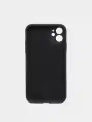 Черный чехол силиконовый для Phone 11 с бархатной подкладкой