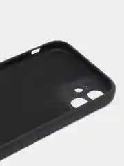 Черный чехол силиконовый для Phone 11 с бархатной подкладкой