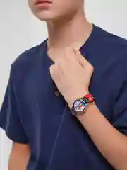 Красный детские наручные часы герои мультфильмов