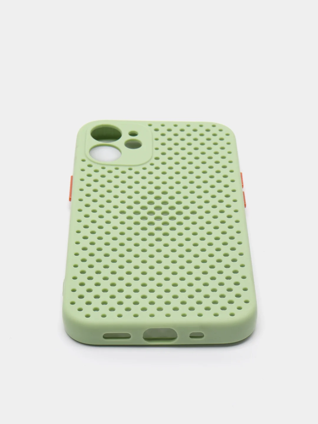 Оливковый чехол силиконовый с перфорацией для Айфон iPhone 11 /11 Pro / 11 Pro Max / 12