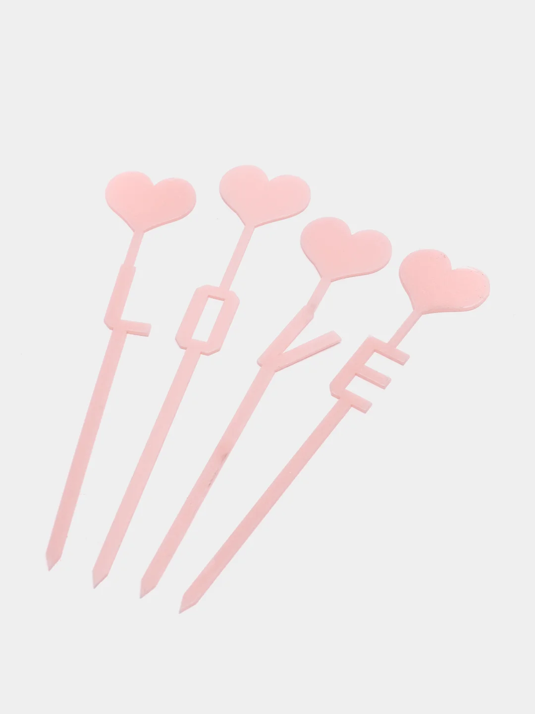 Розовый топпер на торт "Love"