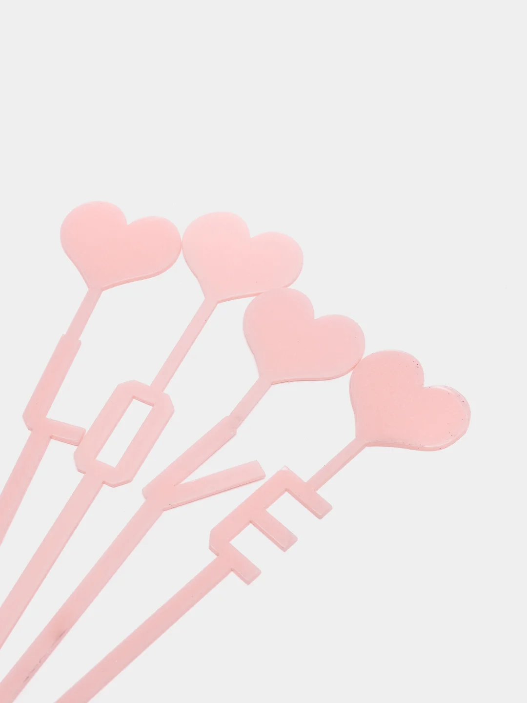 Розовый топпер на торт "Love"