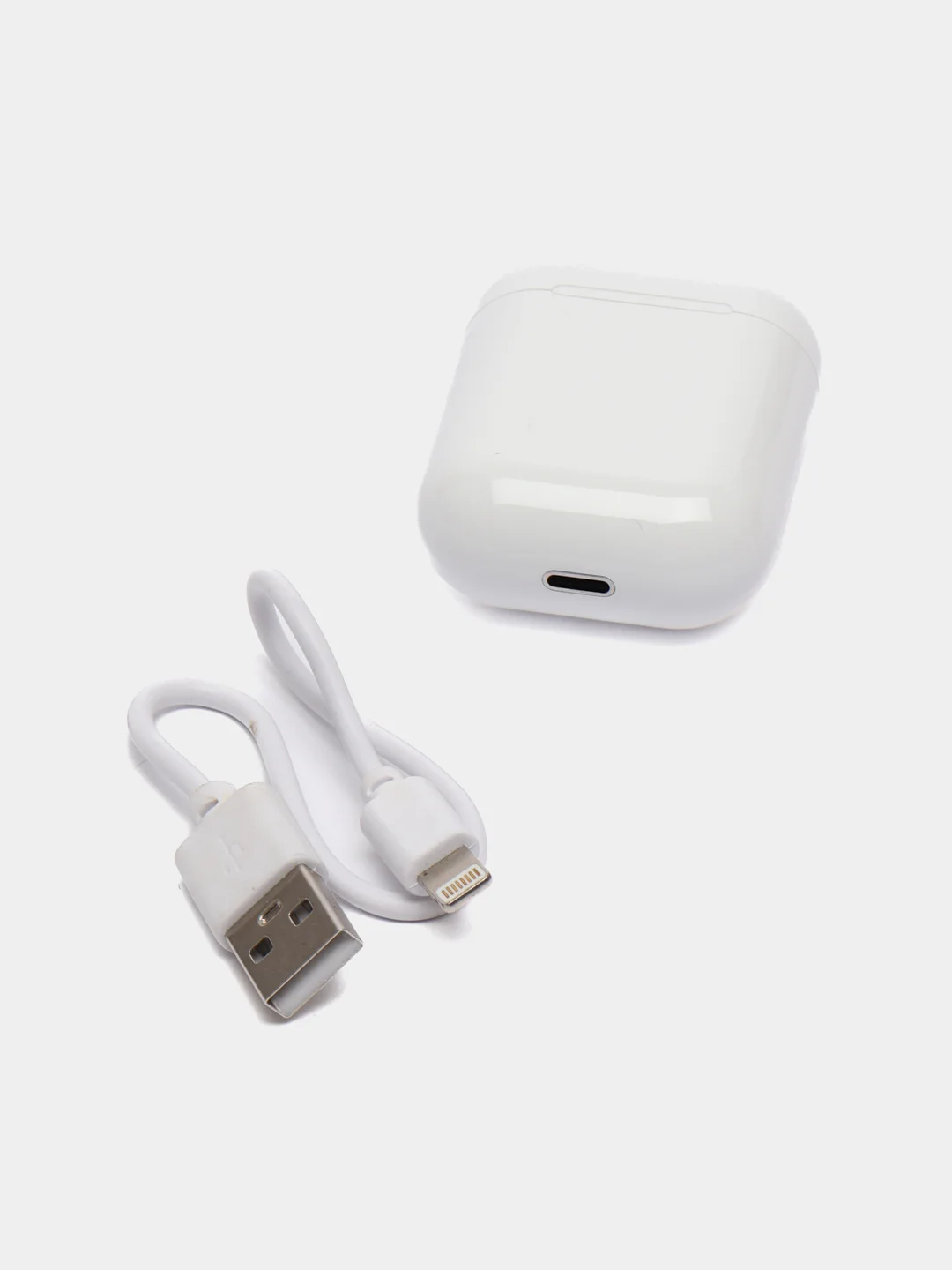 Белый беспроводные Bluetooth наушники i12 с микрофоном для  смартфона / TWS наушники