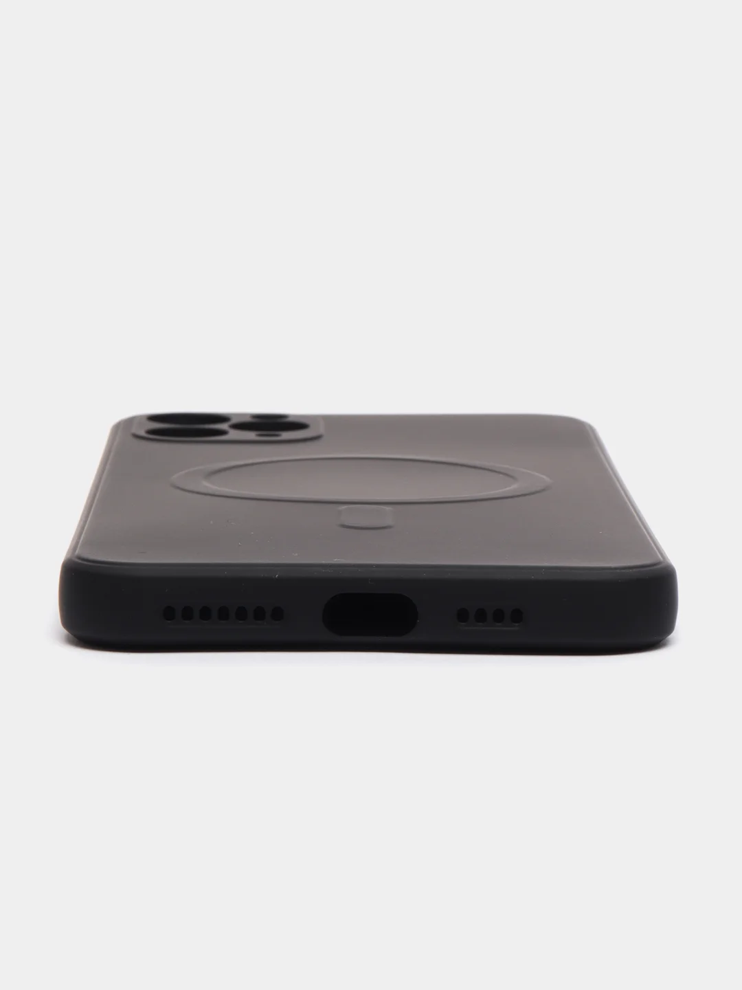 Черный чехол Soft Touch silicone case с магнитом MagSafe для iPhone 11, 11Pro, 11Pro Max