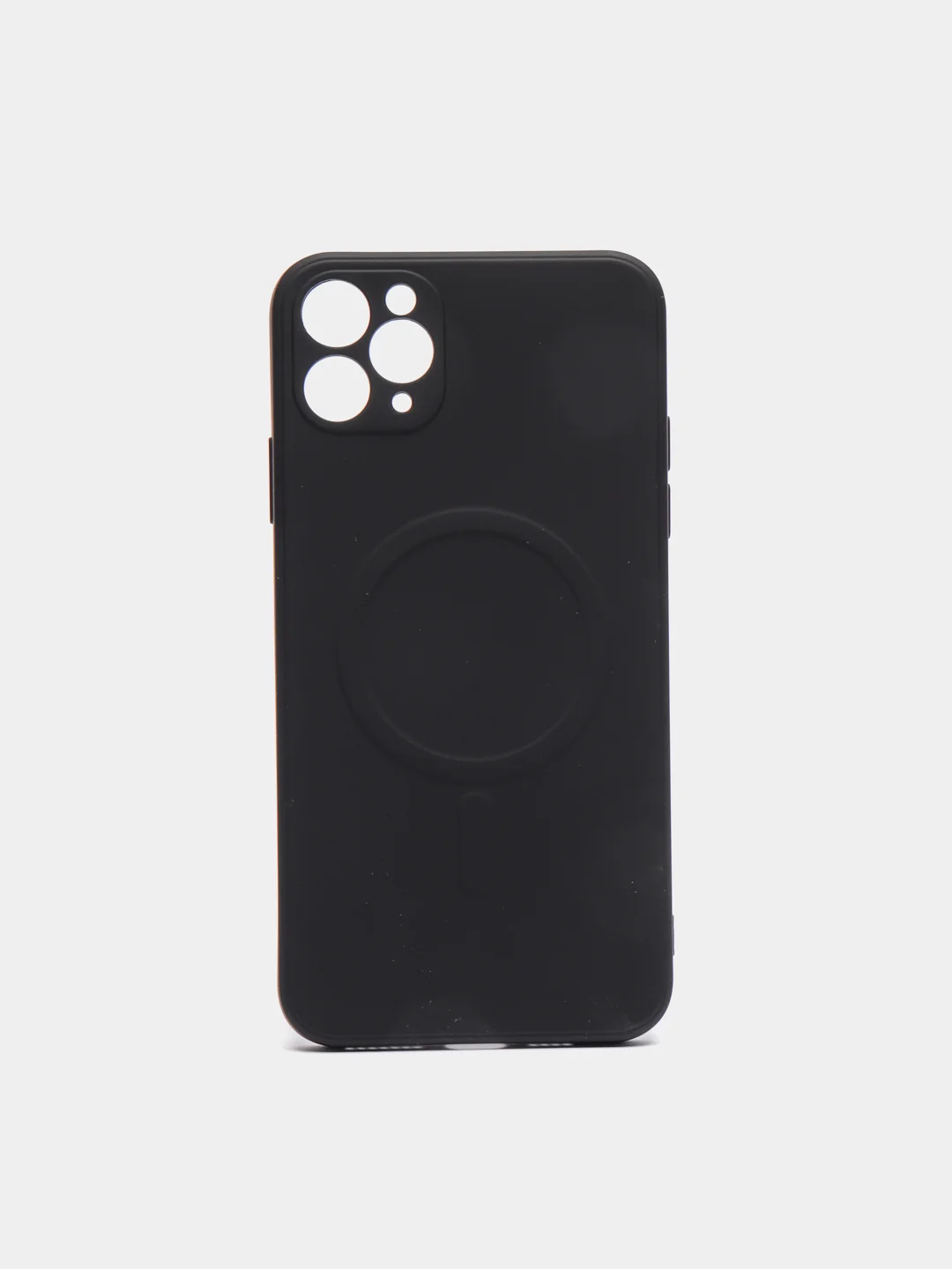 Черный чехол Soft Touch silicone case с магнитом MagSafe для iPhone 11, 11Pro, 11Pro Max