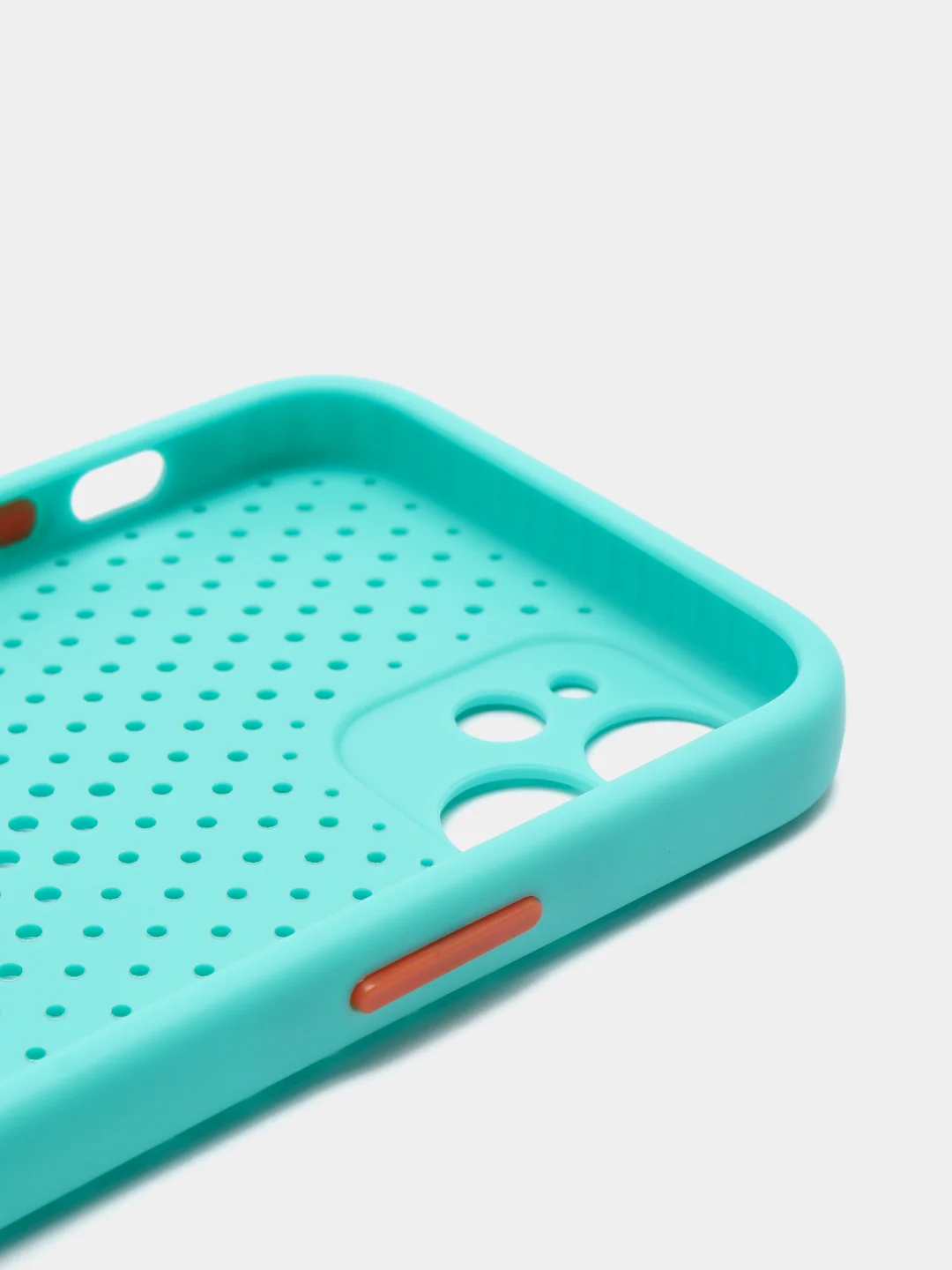 Бирюзовый чехол силиконовый с перфорацией для Айфон iPhone 11 /11 Pro / 11 Pro Max / 12