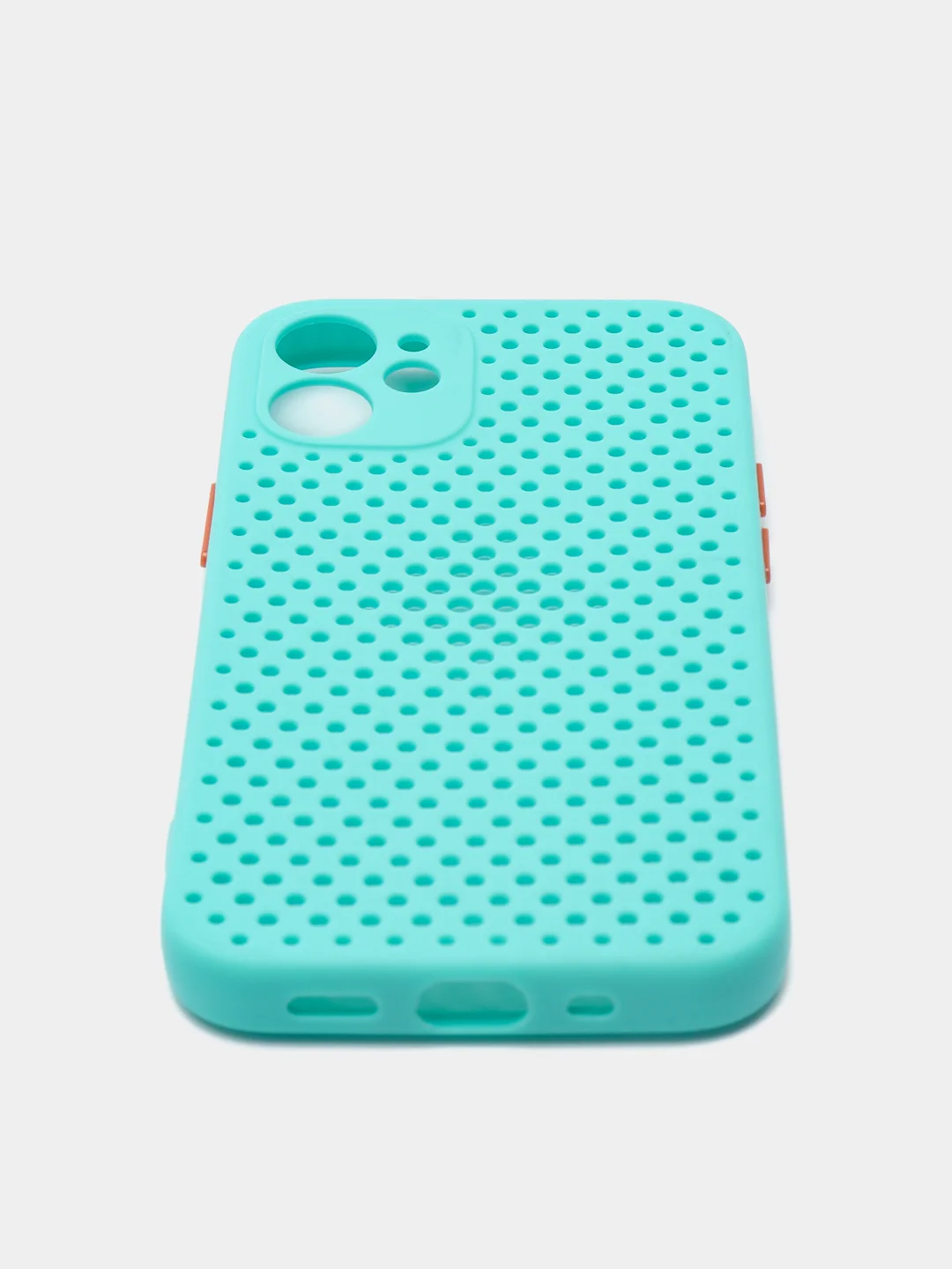 Бирюзовый чехол силиконовый с перфорацией для Айфон iPhone 11 /11 Pro / 11 Pro Max / 12