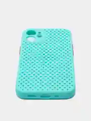 Бирюзовый чехол силиконовый с перфорацией для Айфон  iPhone 11 /11 Pro / 11 Pro Max / 12