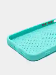 Бирюзовый чехол силиконовый с перфорацией для Айфон  iPhone 11 /11 Pro / 11 Pro Max / 12