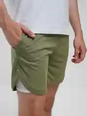 Зеленый шорты мужские с тайтсами компрессионные, 7 цветов