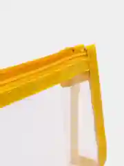 Желтый пенал прозрачный, косметичка