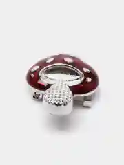 Серебряный брошь Грибочек