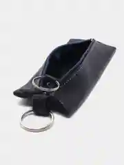 Синий ключница кожаная
