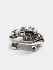 Серебряный брошь корзинка