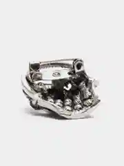 Серебряный брошь корзинка