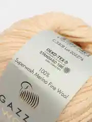 Кремовый пряжа Gazzal Wool 115, мериносовая шерсть, 50г/115м