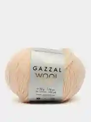 Кремовый пряжа Gazzal Wool 115, мериносовая шерсть, 50г/115м