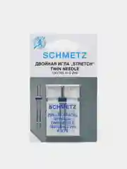 Иглы для бытовых швейных машин стрейч двойные Schmetz 130/705H-S ZWI № 75/4.0, уп.1 игла