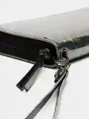 Серый металлик кошелек женский