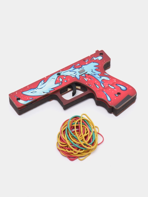Деревянный пистолет Глок 18 (Glock 18) v1.6 Дух Воды (резинкострел) КС ГО / CS GO