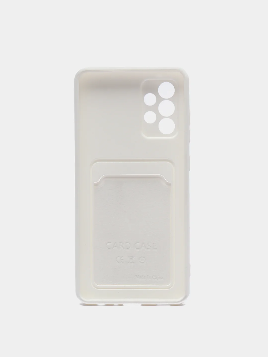 Белый чехол накладка c карманом для карт Xiaomi Poco X3, Poco M3, Samsung Galaxy A72, A52, A50
