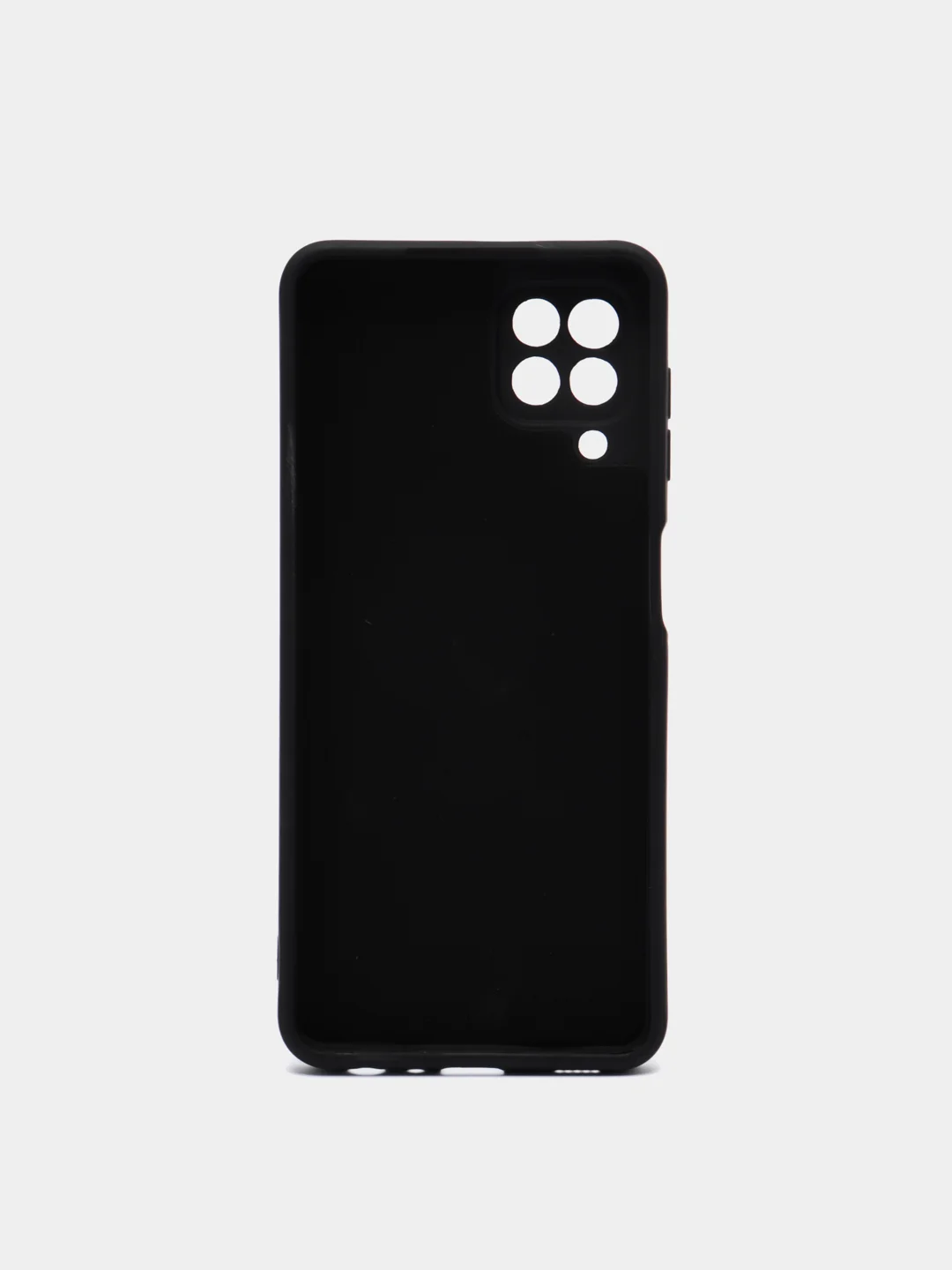 Черный чехол силиконовый с защитой камеры для Samsung A22, M22, M32 с бархатной подкладкой