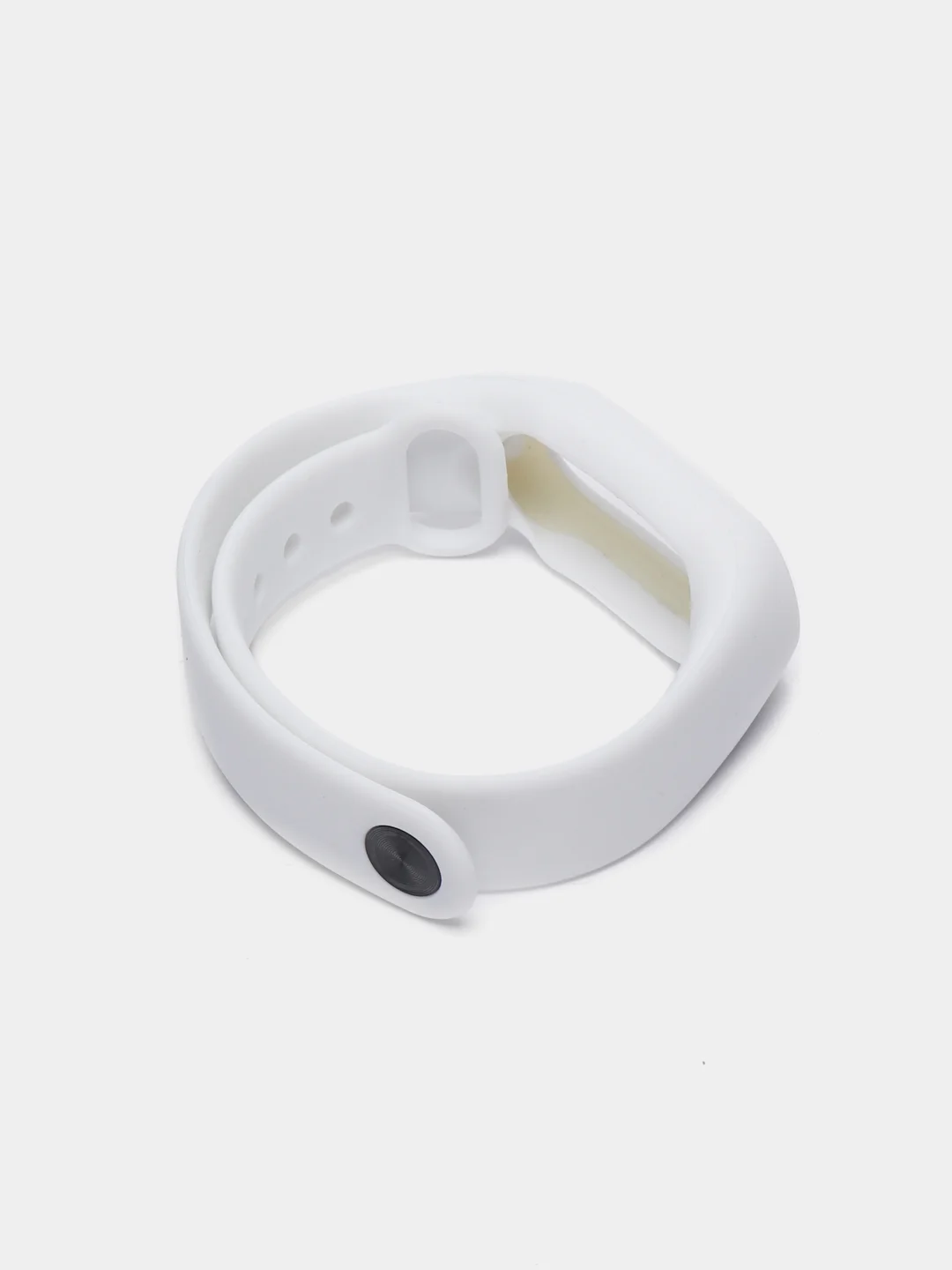 Белый силиконовый ремешок на Xiaomi Mi Band 2