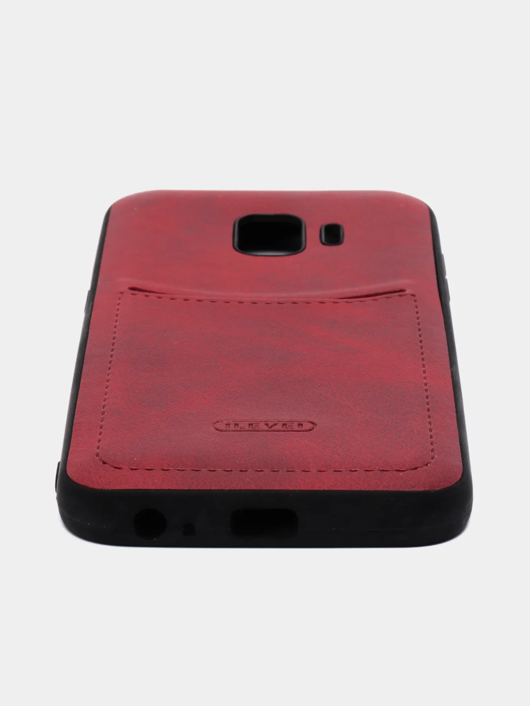 Красный чехол из эко кожи с карманом на Samsung J2 Core J2 Pro J6 J4 Core J4 Plus J4 J6 Plus J8