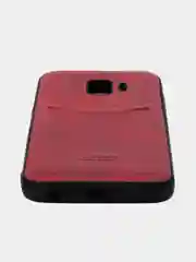 Красный чехол из эко кожи с карманом на Samsung J2 Core J2 Pro J6 J4 Core J4 Plus J4 J6 Plus J8